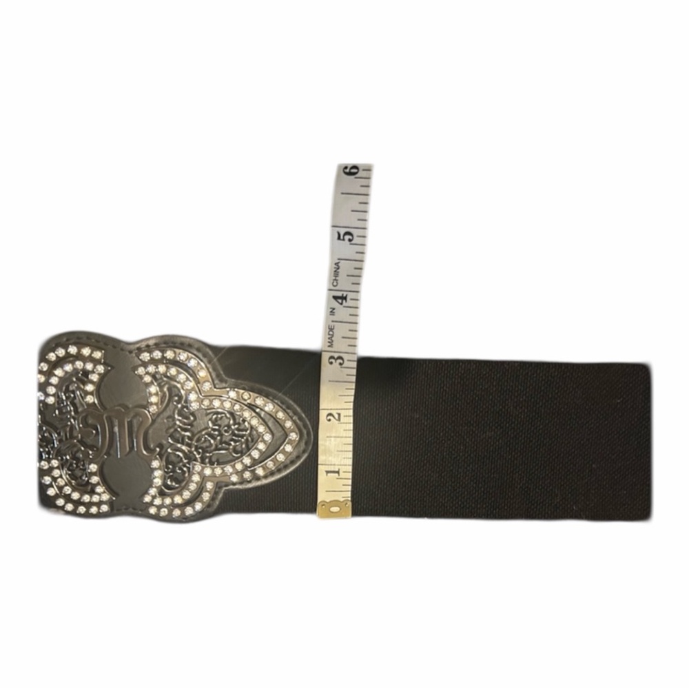 Miss Me Black Belt with Silver Accents - Picture 2 of 7